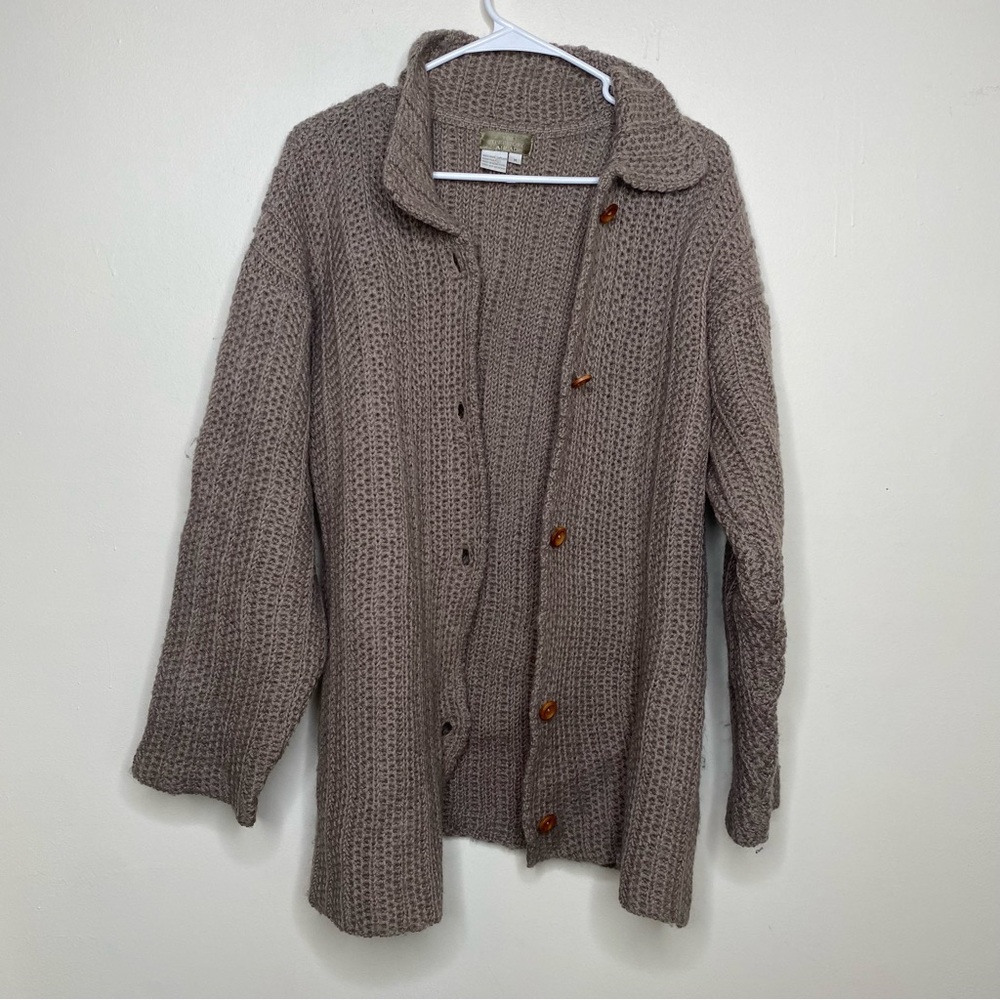 The Territory Ahead Wool Chunky Knit Cardigan Sweater - Picture 3 of 8